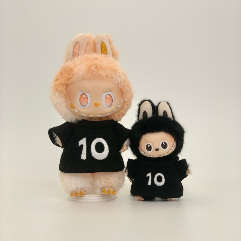 labubu拉布布十周年娃衣一二三四代mini数字刺绣款娃衣