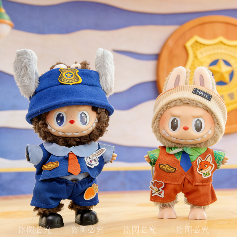 疯狂动物城2限定狐尼克朱迪娃衣labubu一二三代拉布布娃衣着替穿