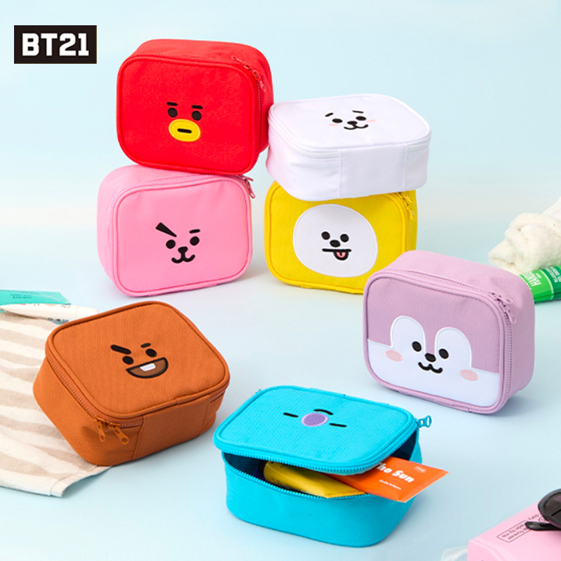 BT21多功能收纳包小方包数据线包