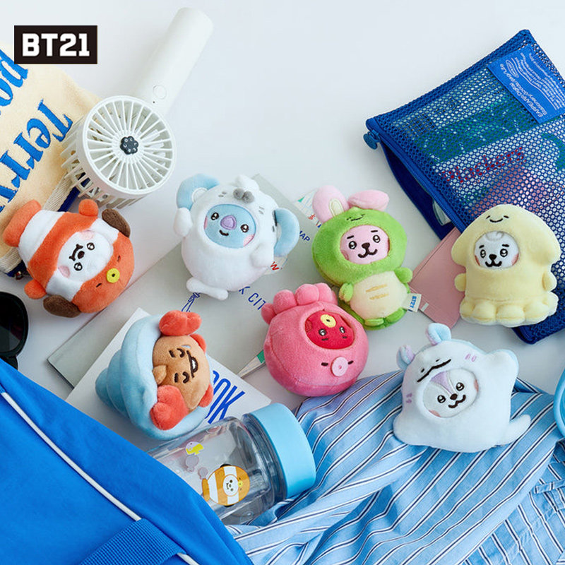 bt21防弹少年团宝宝ocean friends毛绒玩偶迷你公仔可爱变装娃娃