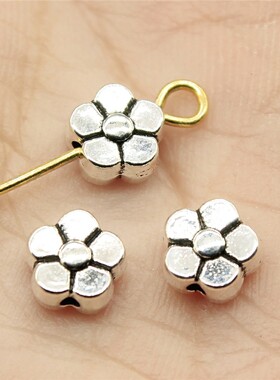 20个/包 6x6x3mm 多色DIY饰品配件花朵小孔珠 ABD-C12881