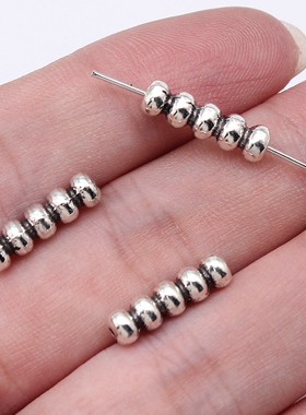 20个/包 16x4.5x4.5mm 古银色 糖葫芦小孔珠隔位珠 ABD-C16269