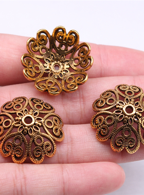 10个/包 29x29x9mm 多色DIY饰品配件大花托 ABD-C14804