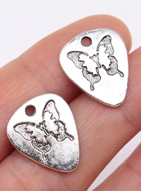 10个/包 18x15mm 古银色锌合金材质 蝴蝶吊坠 ABD-C13863