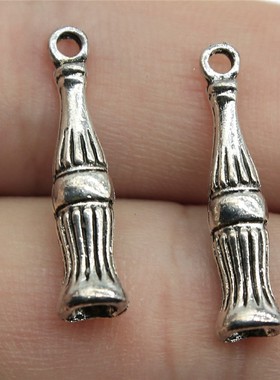 10个/包 24x5mm 古银色锌合金材质 可乐瓶吊坠 ABD-C12416
