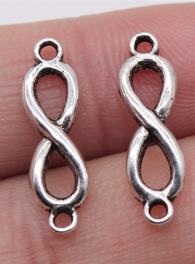20个/包 6x21mm 古银色 DIY饰品配件 无限符号连接件 ABD-C13456