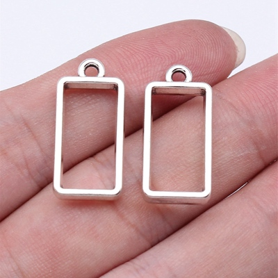 10个/包 24x11.5x4mm 镂空滴胶边框系列小长方形边框 ABD-C16374