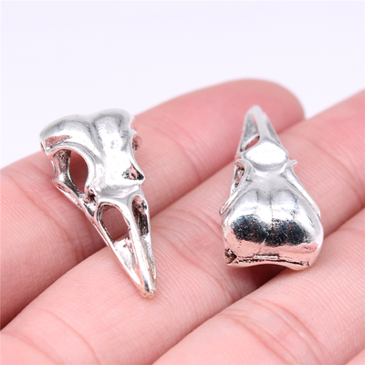 5个/包 31x25x10mm 古银色 DIY饰品配件 鸟嘴骷髅吊坠 ABD-C10727