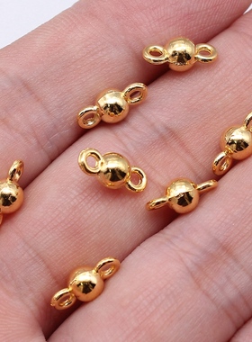 20个/包 5x11mm 多色 DIY饰品配件圆球连接件 ABD-C13832