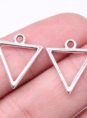 40个/包 18x16mm 多色 DIY手作 几何镂空三角形吊坠 ABD-C14900