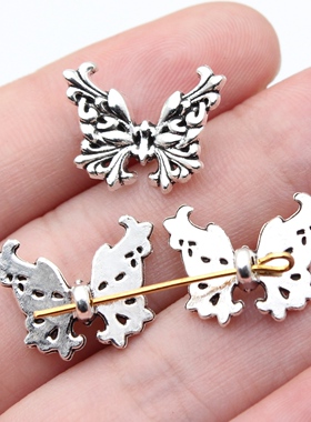 20个/包18x14mm古银色DIY饰品配件蝴蝶隔珠串珠小孔珠