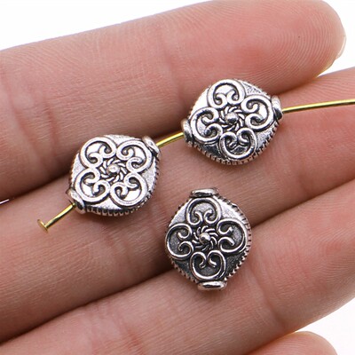 10个/包 12x14mm 古银色锌合金 DIY饰品配件 珠子珠子 ABD-C13230