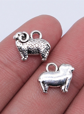 20个/包 14x11mm 古银色锌合金材质 绵羊吊坠 ABD-C14293