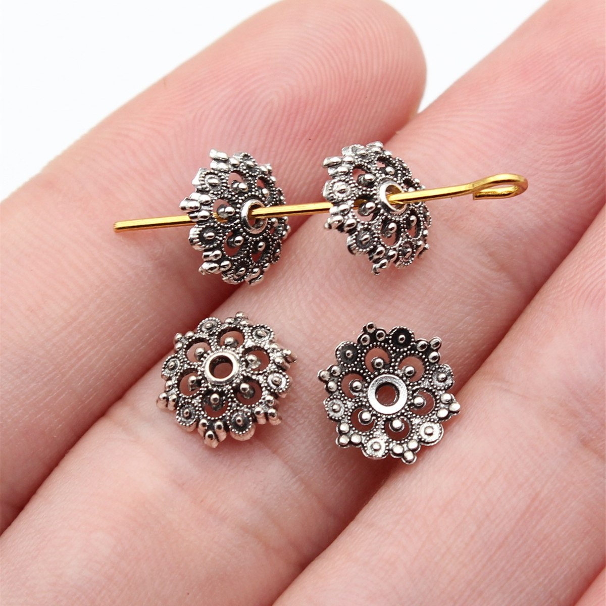 50个/包9.7x9.7x2.5mm古银色DIY饰品配件花托,饰品/流行首饰/时尚饰品新,其他DIY饰品配件,淘宝优惠券,粉丝福利购,淘宝优惠卷