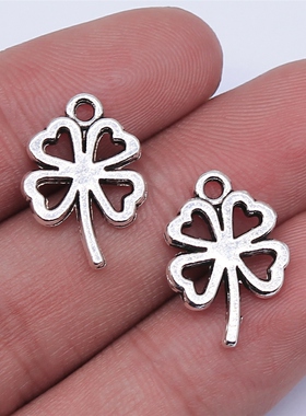 20个/包 18x13mm 多色锌合金材质 四叶草吊坠 ABD-C14257