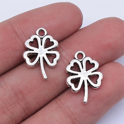 20个/包 18x13mm 多色锌合金材质 四叶草吊坠 ABD-C14257