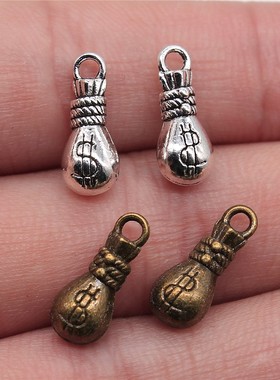 10个/包 16x8x7mm 多色DIY饰品配件 钱袋吊坠 ABD-C10024