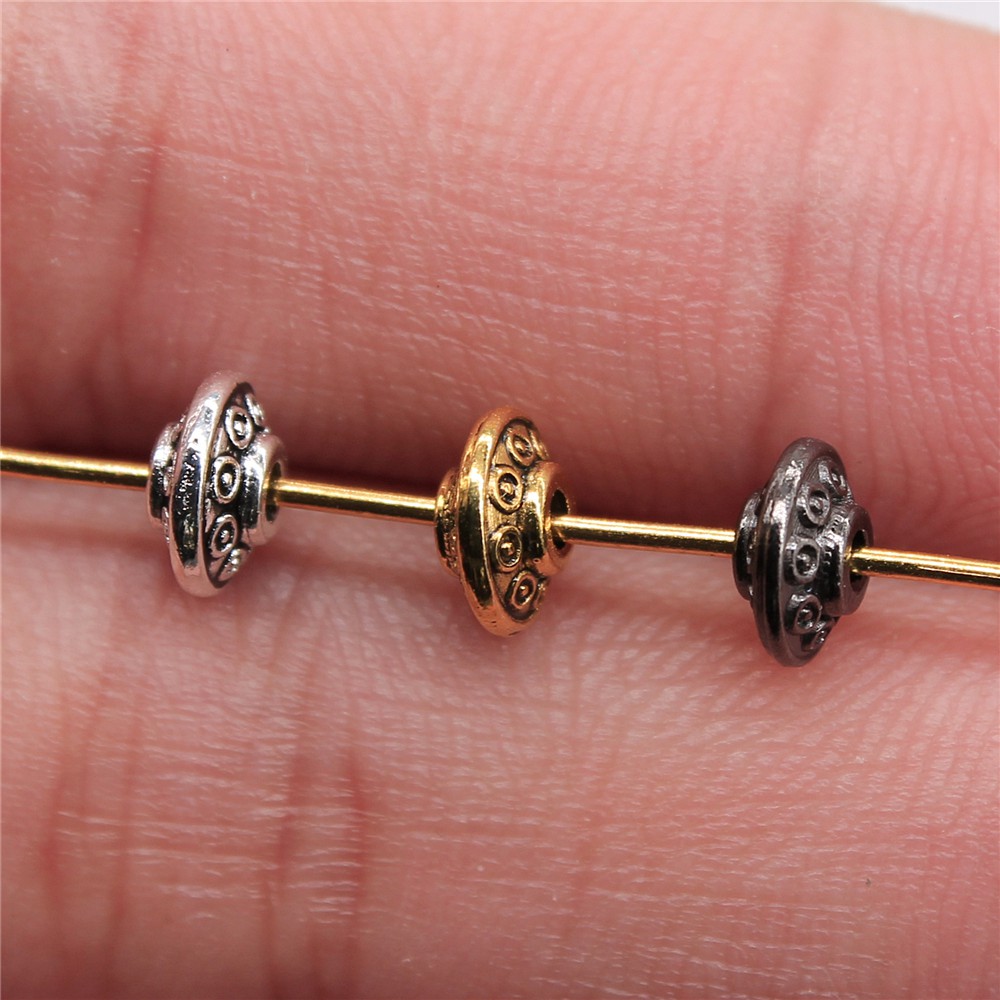 40个/包 6x6x3mm 多色锌合金材质 DIY饰品配件隔位珠 ABD-C11076