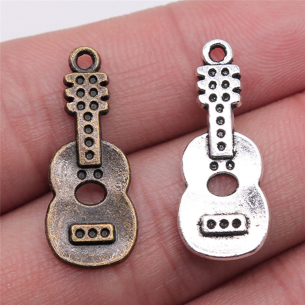 10个/包 26x11mm 多色DIY饰品配件 吉他吊坠 ABD
