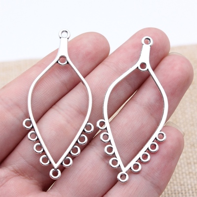 10个/包54x24mm古银色 DIY饰品配件水滴形耳环连接件