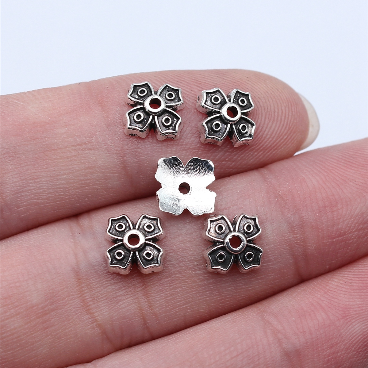 50个/包 7x7mm 多色 配件手工DIY 花托 D11647 饰品/流行首饰/时尚饰品新 其他DIY饰品配件 原图主图