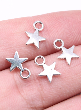40个/包 11x8mm 多色 锌合金材质 星星吊坠 ABD-C15069