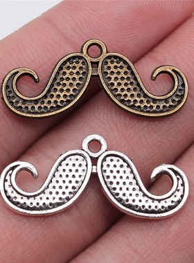 20个/包 30x13mm 多色DIY饰品配件 胡子吊坠 ABD-C10436