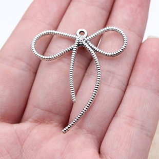 10个/包44x35mm多色DIY饰品配件蝴蝶结吊坠