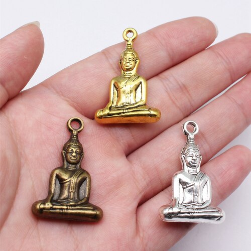 2个/包 35x23mm 多色锌合金材质 饰品配件 佛像吊坠 ABD-C10462