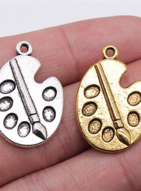 10个/包 28x19mm 多色锌合金材质 板吊坠 ABD-C10463