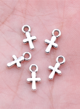 40个/包 10x6mm 多色 锌合金材质 十字架吊坠 ABD-C15133