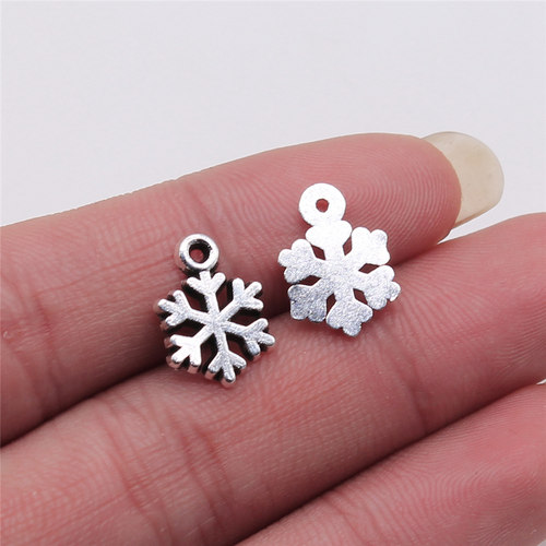 20个/包 11x15mm 多色DIY饰品配件雪花吊坠 ABD-C13853