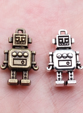 10个/包 12x18mm 多色DIY饰品配件机器人吊坠 ABD-C13266