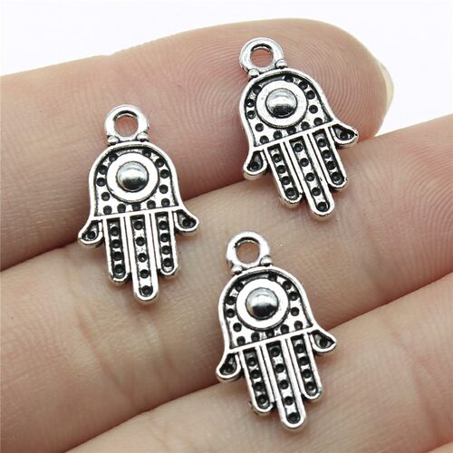 10个/包 20x12mm 多色DIY饰品配件 手掌 汉莎手掌吊坠