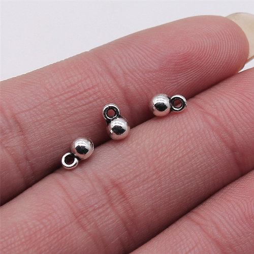 40个/包 4x6mm 多色 DIY饰品配件 圆球小挂坠吊坠 ABD-C13774