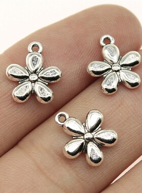 10个/包 13x11mm 多色DIY饰品配件小花朵吊坠 ABD-C12744