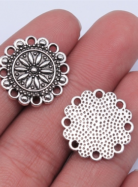 10个/包 19x19mm 多色DIY饰品配件圆形花片吊坠 ABD-C14522
