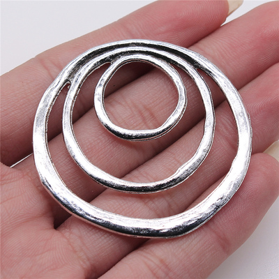2个/包 49x51mm 多色DIY饰品配件3层圆环吊坠 ABD-C13739