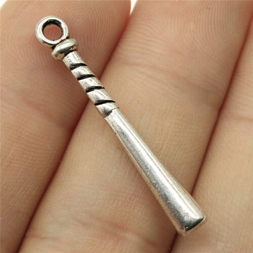 10个/包 35x5mm 古银色锌合金 DIY饰品配件棒球棒吊坠 ABD-C10878