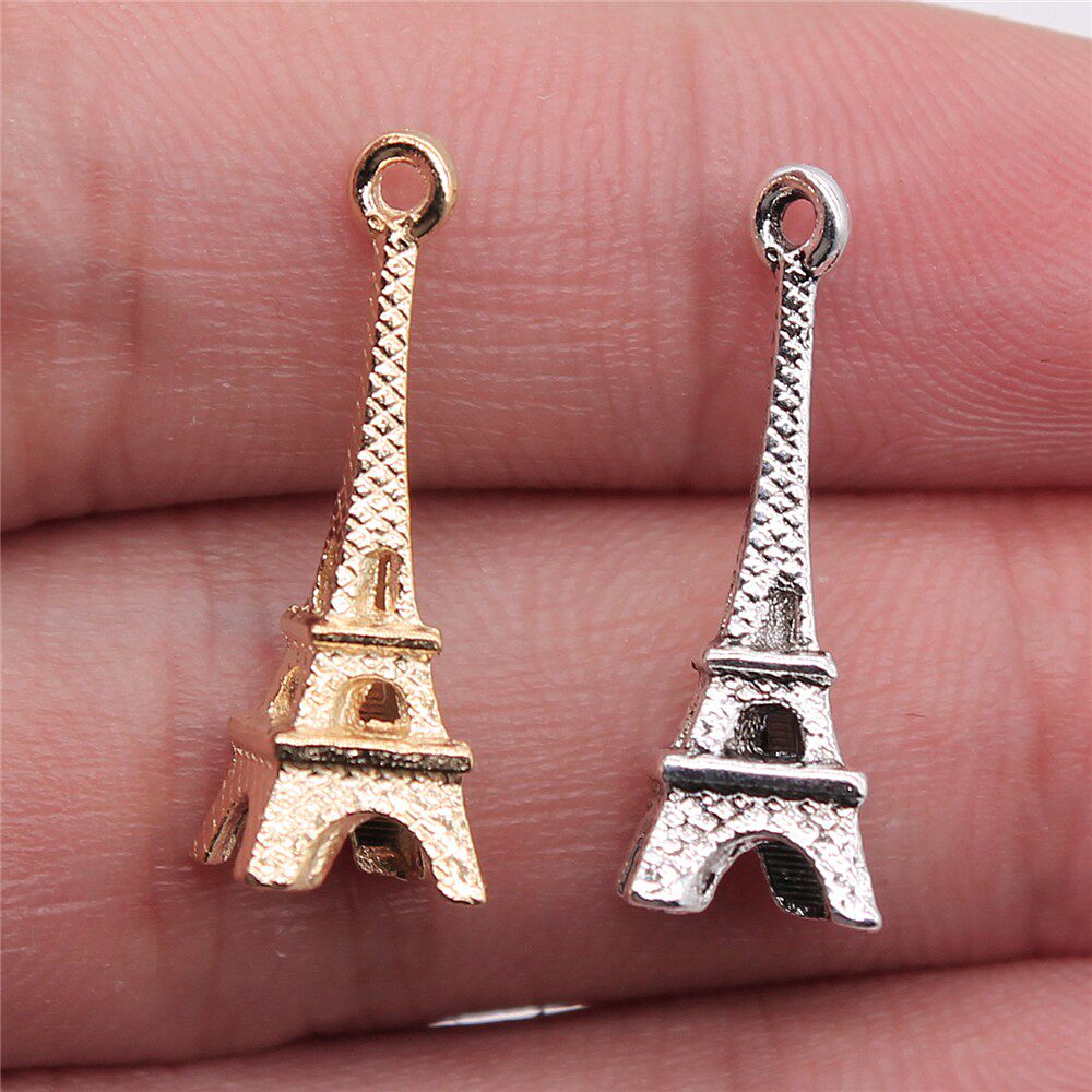 20个/包 21x8mm 多色手工配件DIY 埃菲尔铁塔吊坠 ABD-C10937