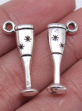 10个/包 26x10mm 古银色锌合金 DIY饰品配件 酒杯吊坠 ABD-C12648