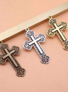 5个/包 54x33mm 多色DIY饰品配件热销 十字架吊坠 ABD-C10829