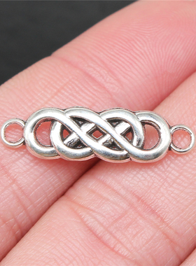 10个/包 28x8mm 古银色 DIY饰品配件 无穷符号连接件 ABD-C12353