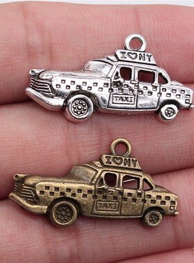 10个/包 32x17mm 多色锌合金材质 出租车吊坠 ABD-C10914