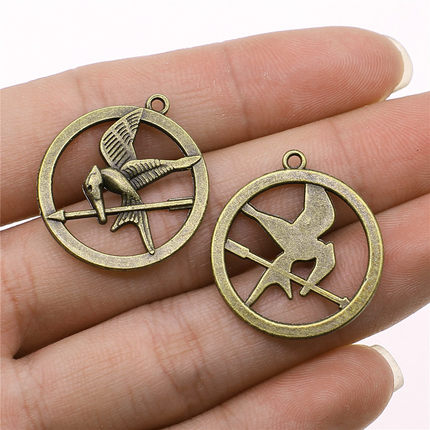 20个/包 25x27mm 古青色 DIY饰品配件 鸟吊坠 D4090