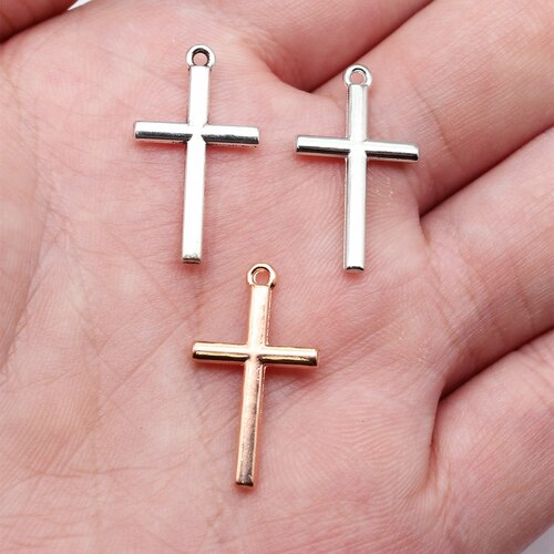 20个/包 23x13mm 多色DIY饰品配件十字架吊坠 ABD-C15263