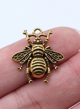 20个/包 21x20mm 多色蜜蜂吊坠 DIY饰品配件 ABD-C15261