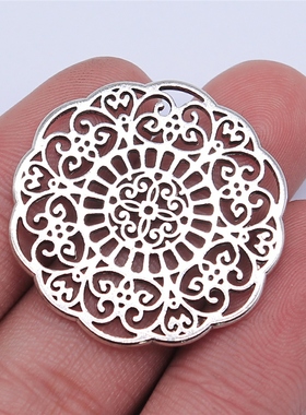 10个/包 32x32mm 多色DIY饰品配件镂空花片吊坠 ABD-C14520