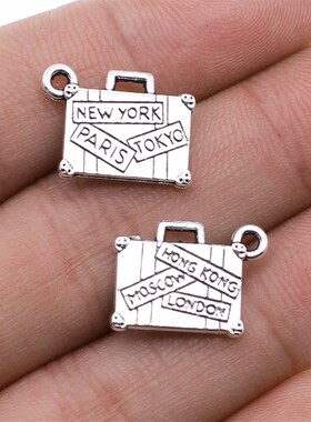 10个/包 13x17mm 多色DIY饰品配件 行李箱行李包吊坠 ABD-C13242