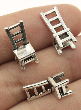 10个/包 17x7x6mm 多色 DIY饰品配件 3D立体小椅子吊坠